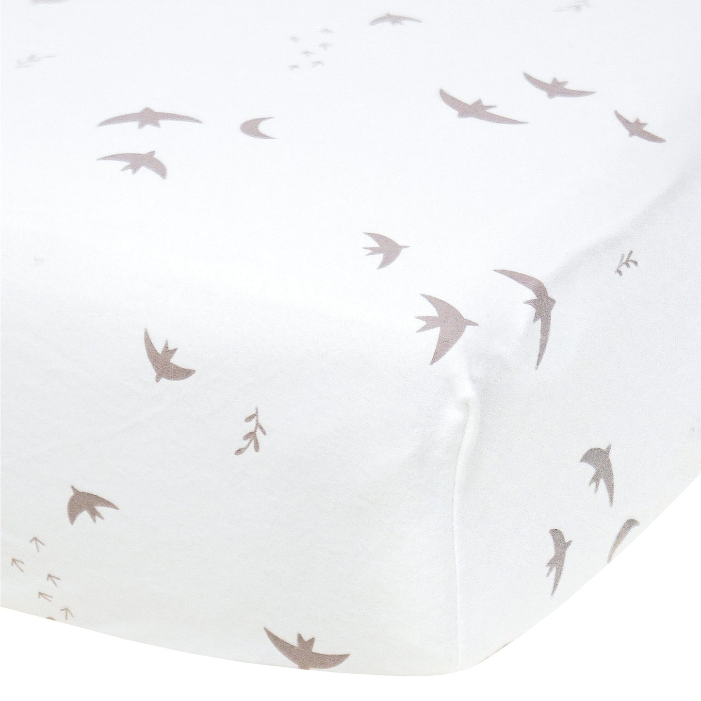 Flannel Crib Fitted Sheet - Birds