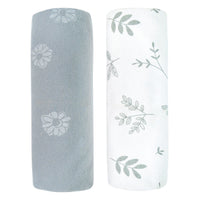 Flannel Receiving Blanket - Daisies & Foliage (2-pack)