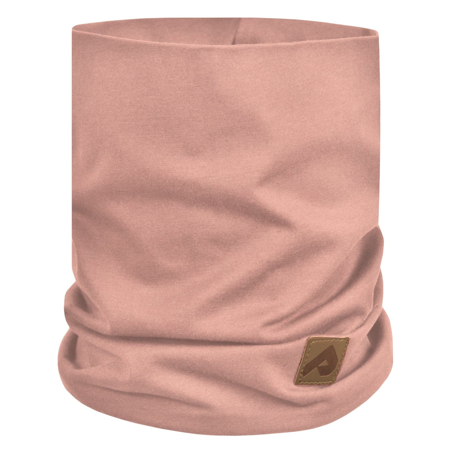 Cotton neck warmer with fleece lining - Blush