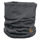 Cotton neck warmer with fleece lining - Heathered Gray