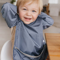 Bib with sleeves - Dark Blue