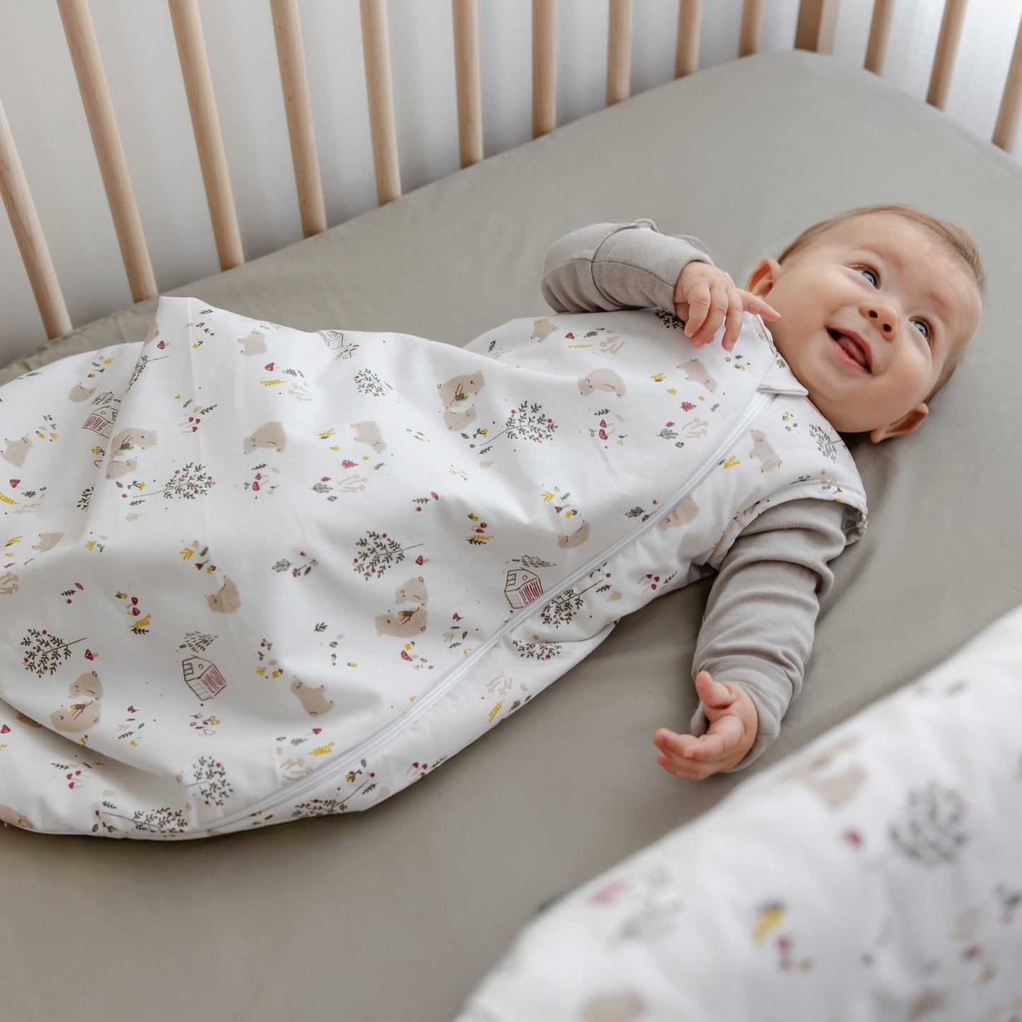 Woven cotton sleep sack- Bears (2 tog)