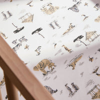 Crib fitted sheet - Safari