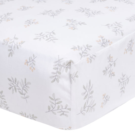 Crib fitted sheet - Leaves