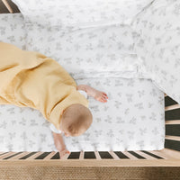 Crib fitted sheet - Leaves