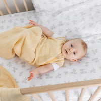 Crib fitted sheet - Leaves