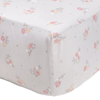 Crib fitted sheet - Flowers