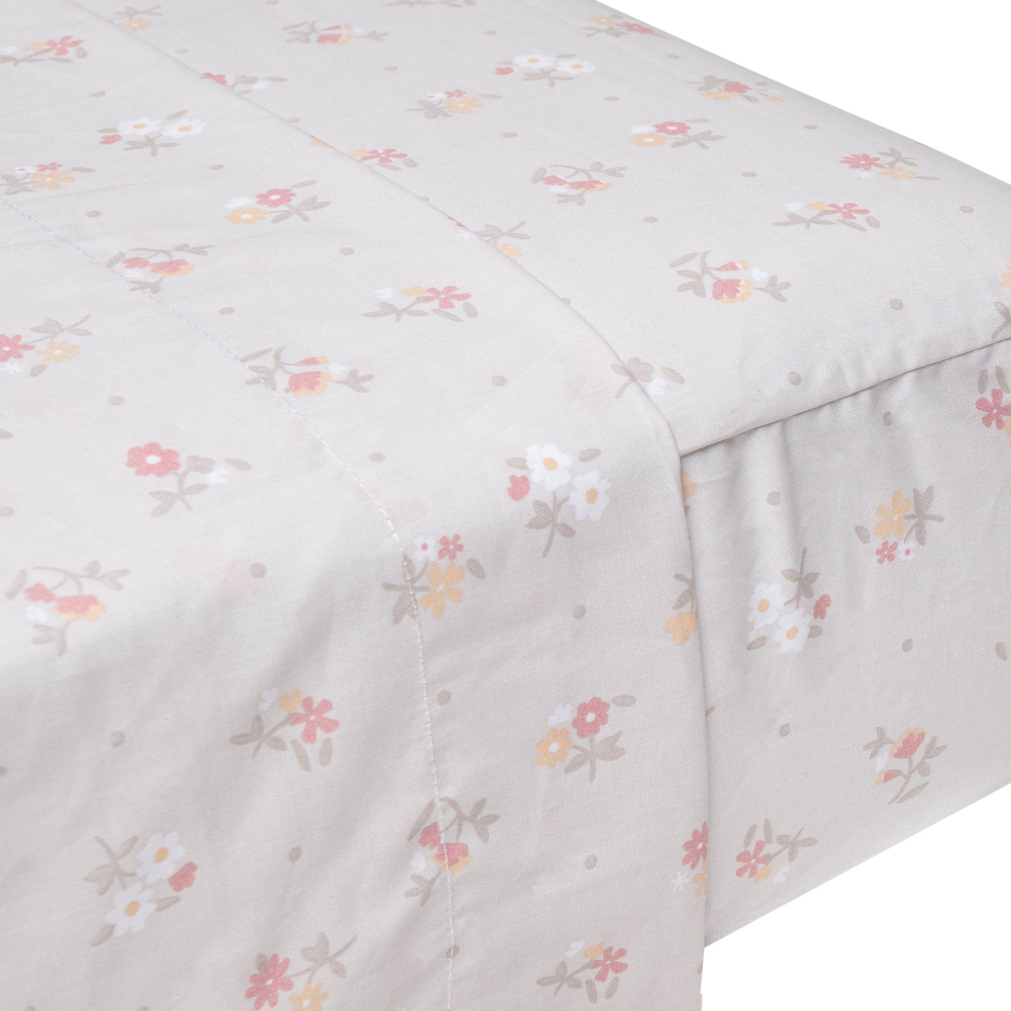 Crib flat sheet - Flowers – Perlimpinpin