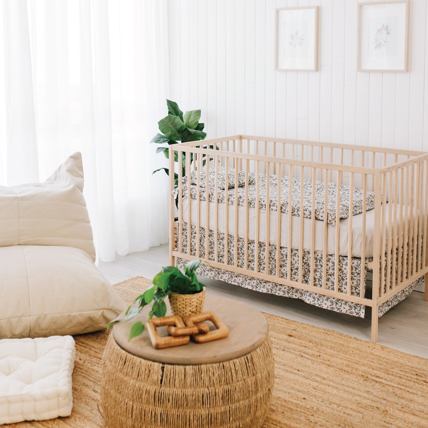 Jupe de lit pour bébé - Abeilles par Solange Pilote