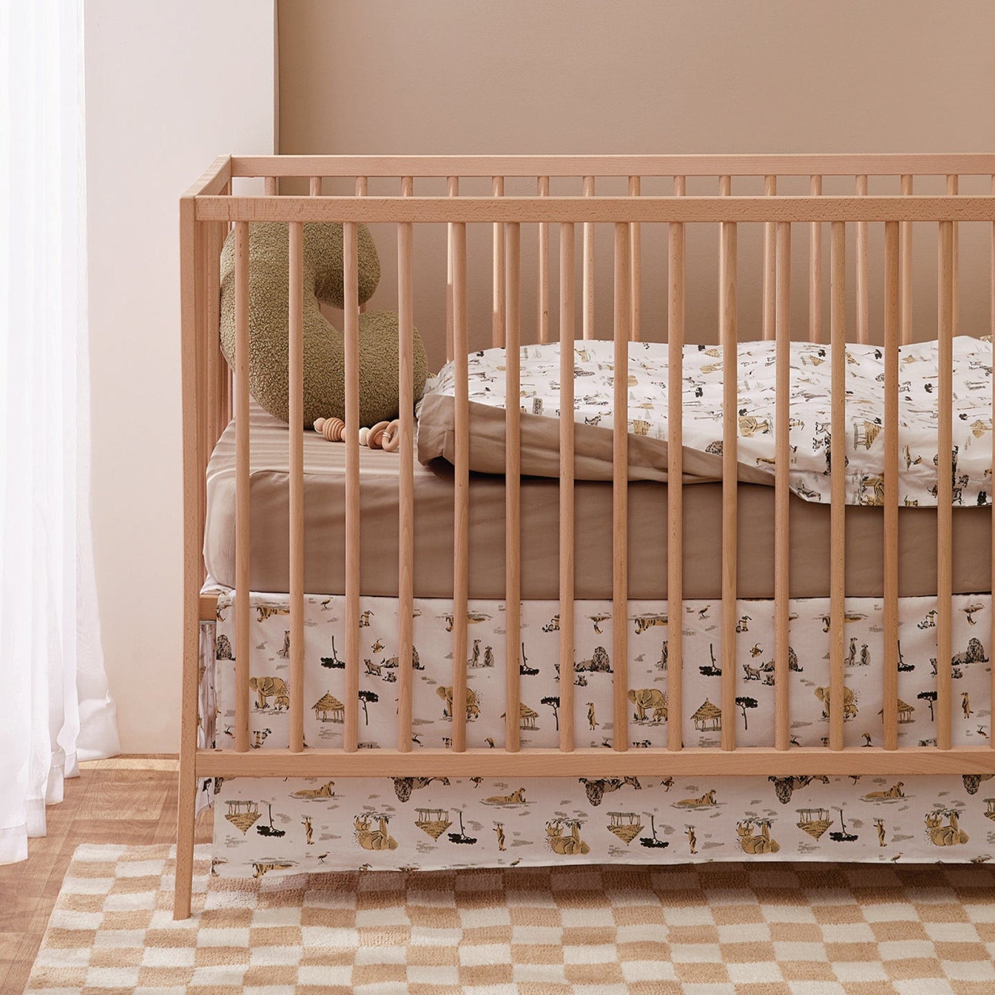 4 pieces crib set - Safari
