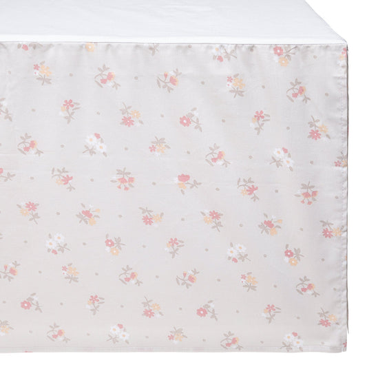 Crib bed skirt - Flowers