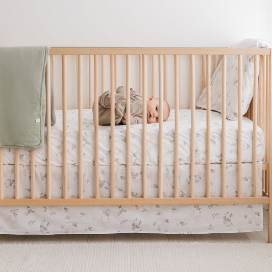 Crib bed skirt - Forest