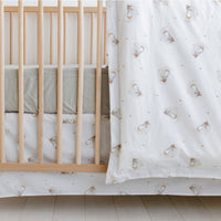 Housse et couette pour lit de bébé - Hiboux
