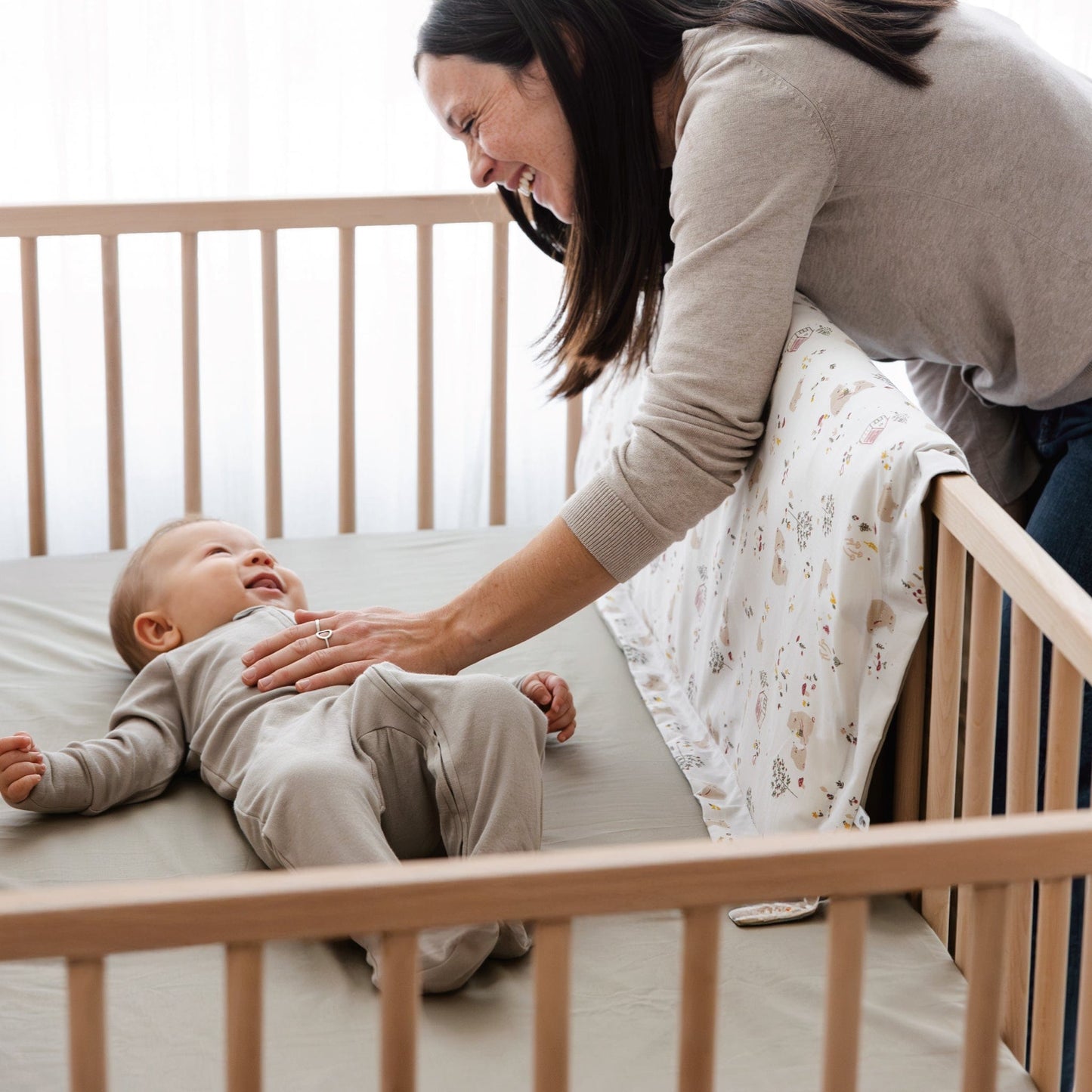 Housse et couette pour lit de bébé - Ours