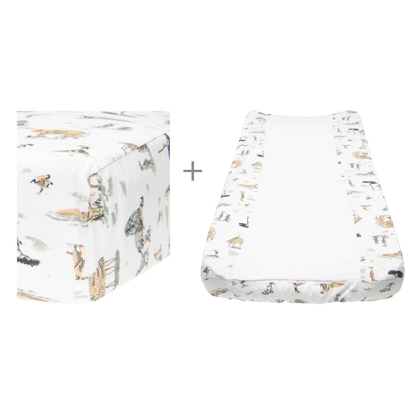 Change pad cover & fitted sheet set - Safari
