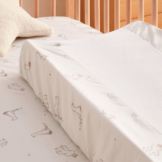 Matching crib sheet and changing pad cover best sale