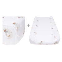 Change pad cover & fitted sheet set - Owl