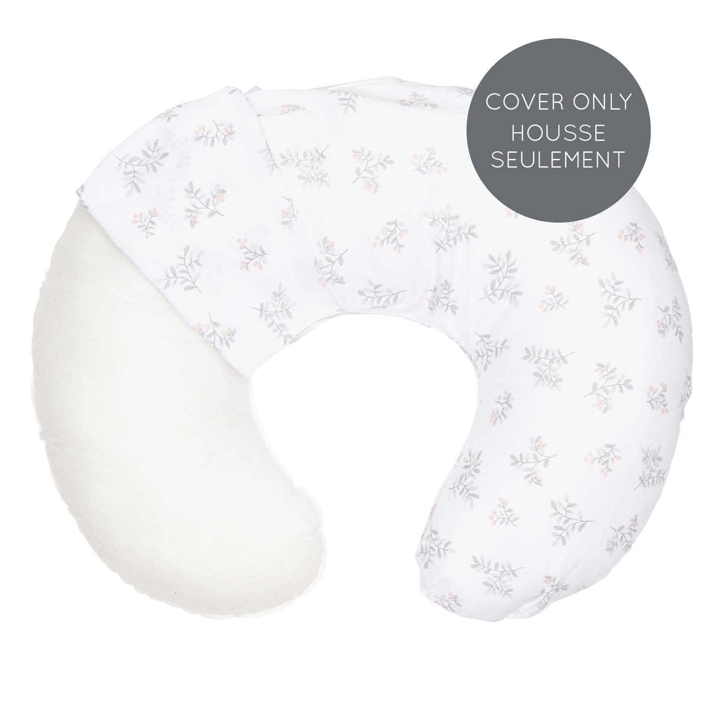Cotton nursing pillow cover - Leaves (COVER ONLY)
