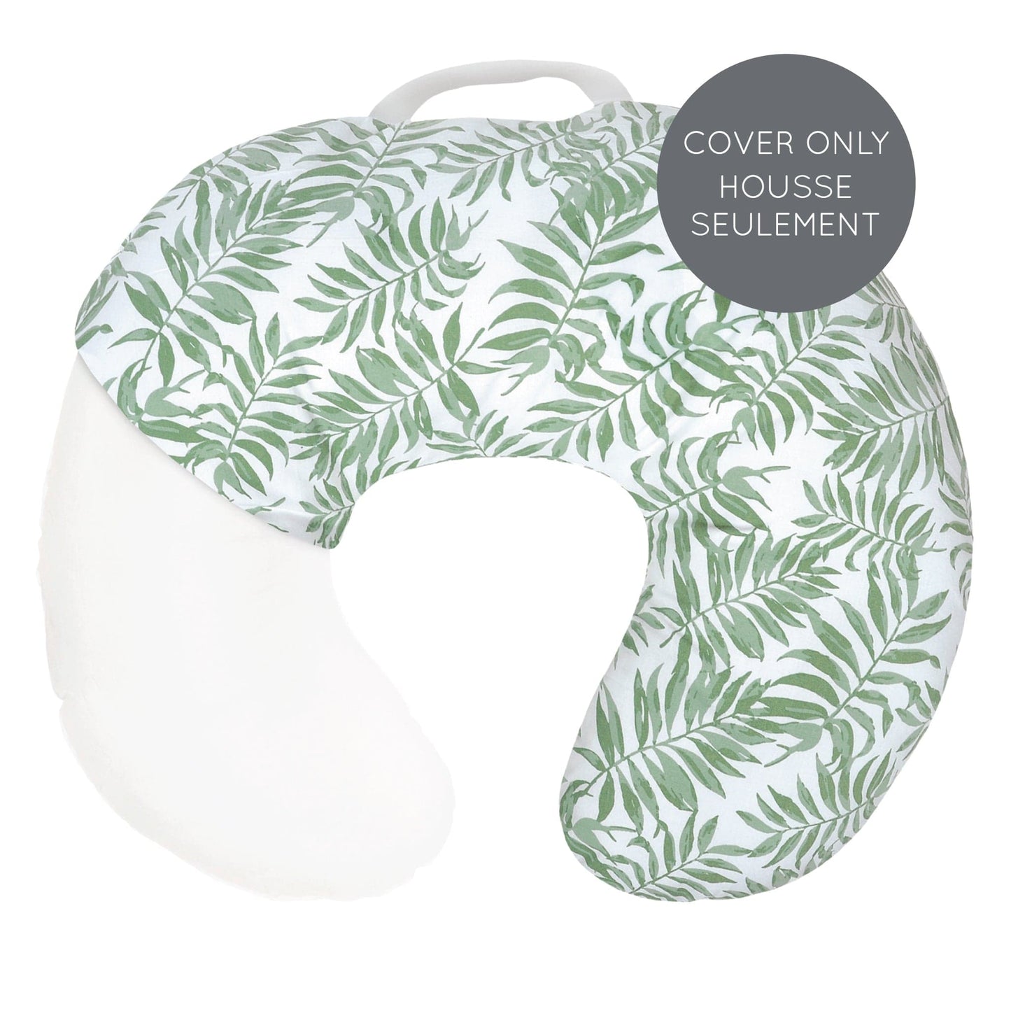 Cotton nursing pillow cover - Tropical green (COVER ONLY)