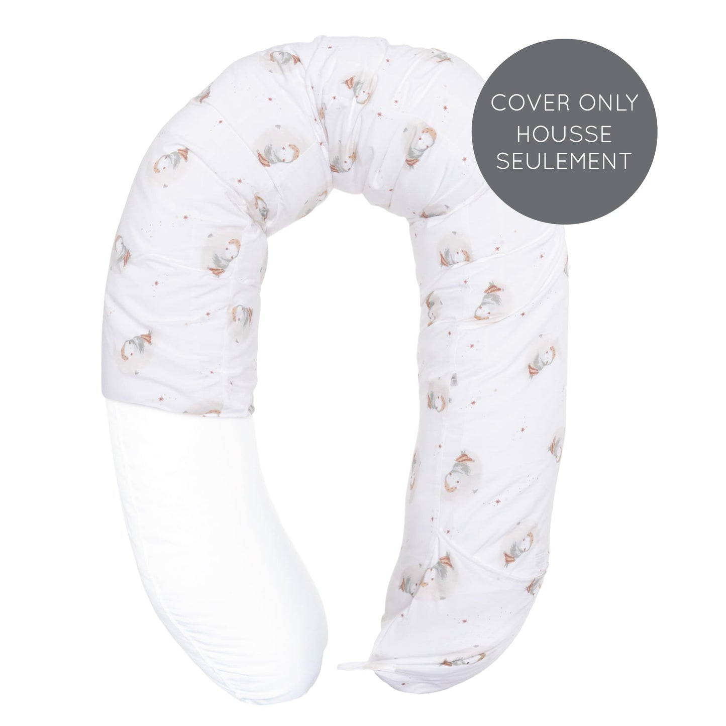 Housse d’oreiller de grossesse multifonctions – Hiboux (HOUSSE SEULEMENT)