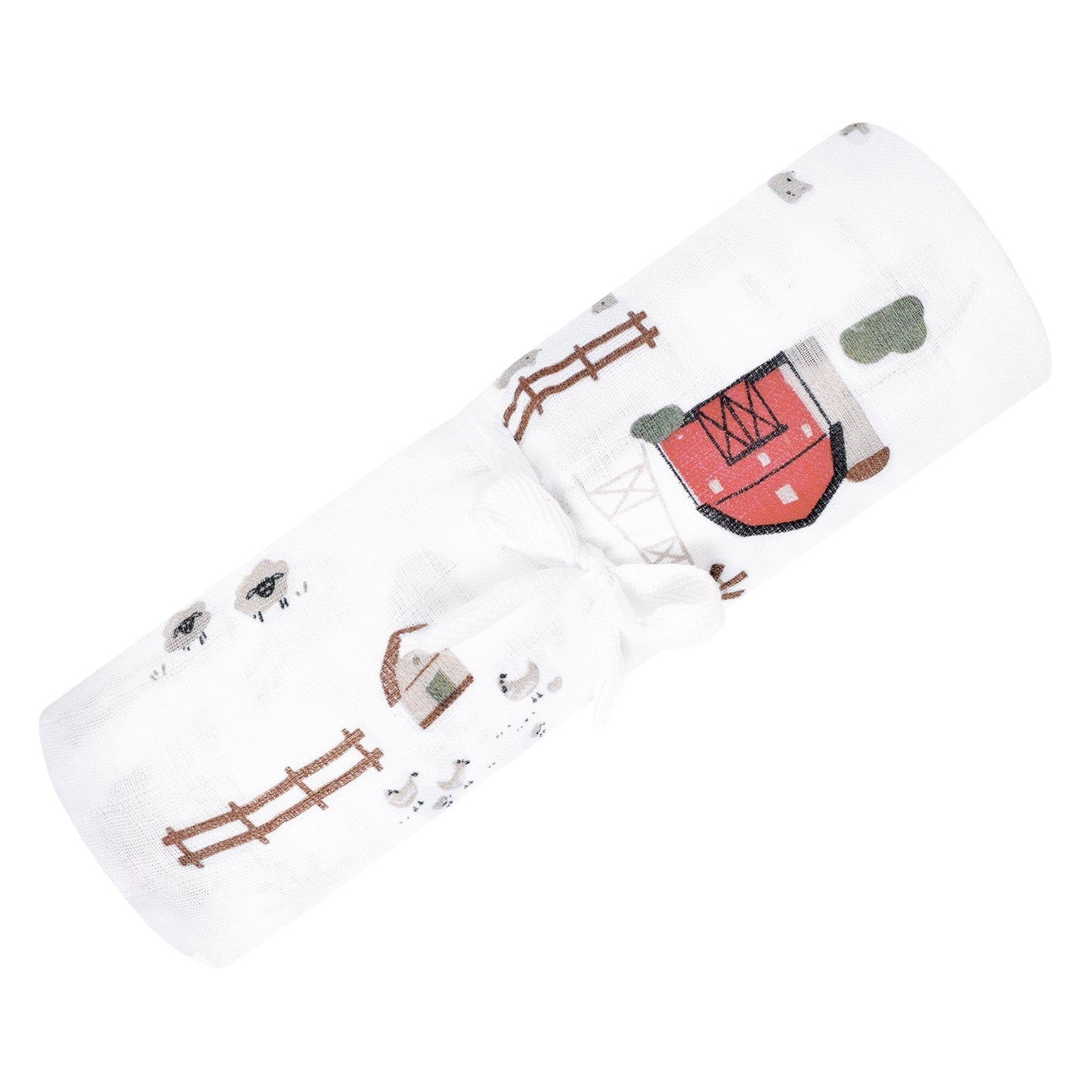 Cotton muslin swaddle - Farm