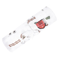 Cotton muslin swaddle - Farm