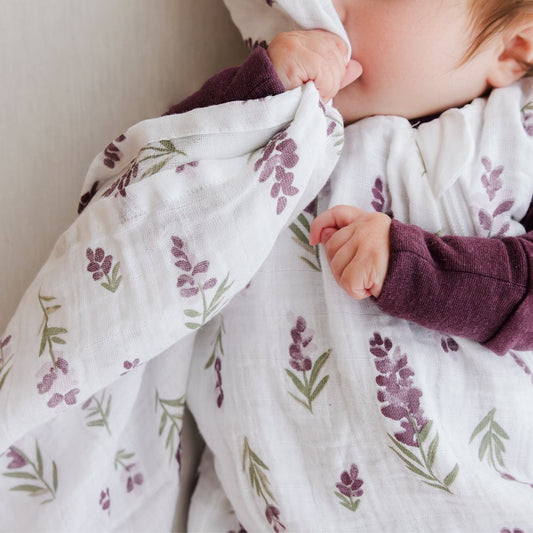 Cotton muslin swaddle - Lavender