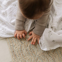 Couverture mousseline de coton - Feuilles