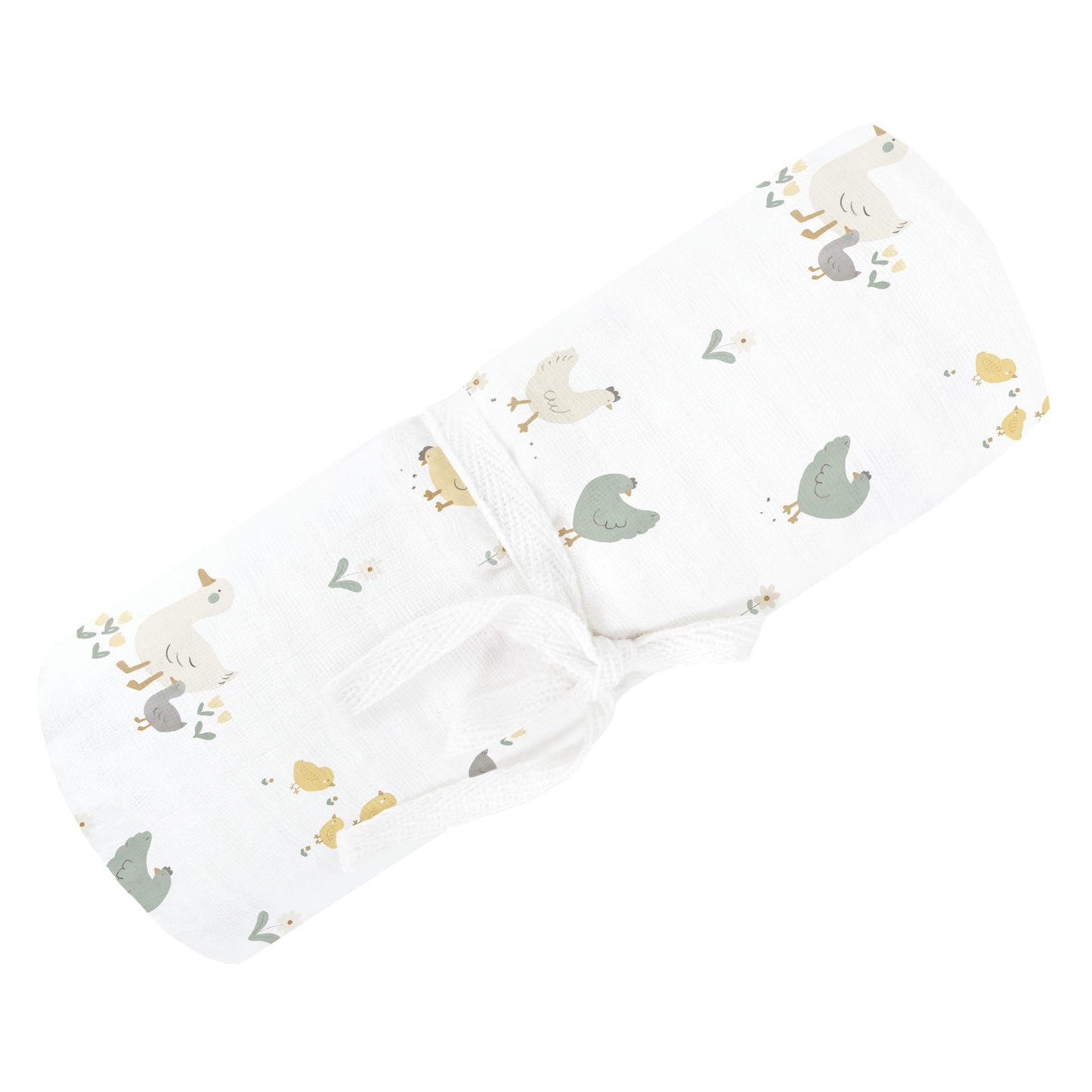 Couverture mousseline de coton - Poules