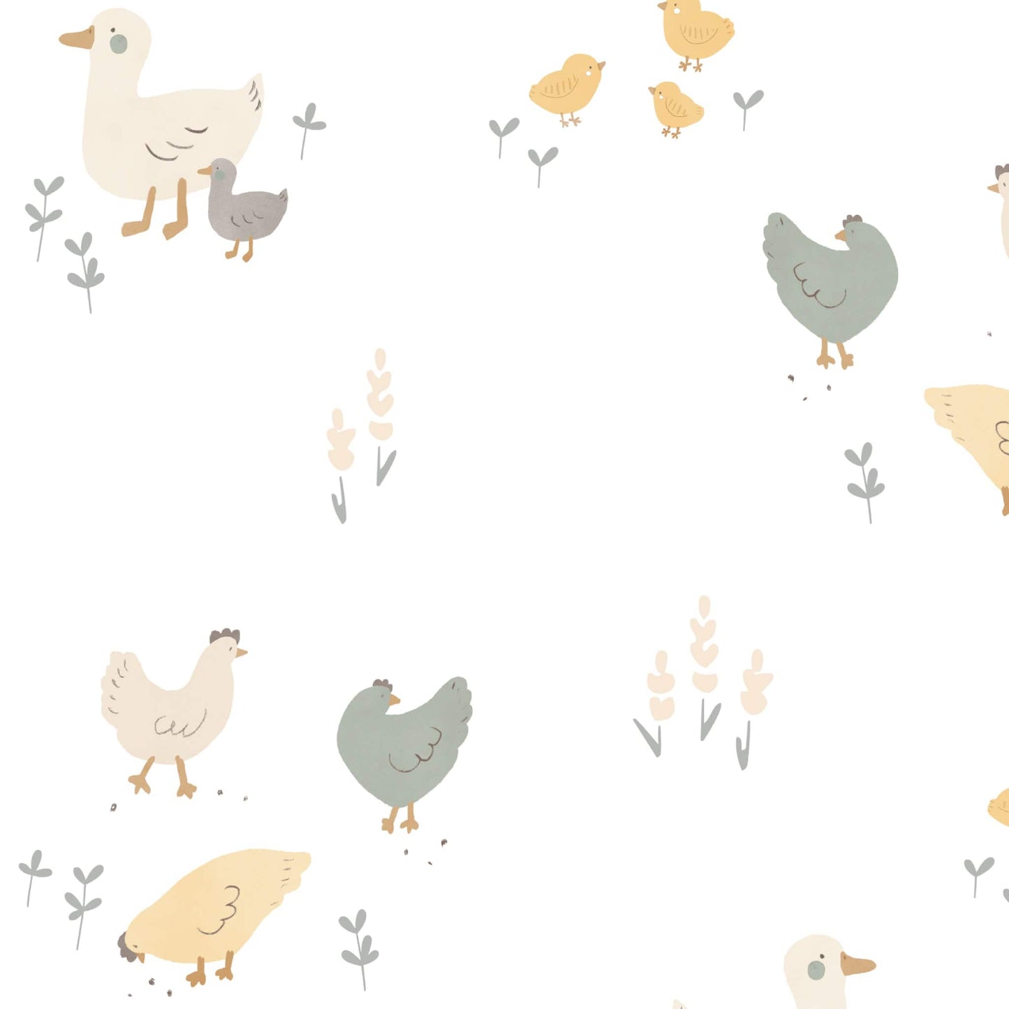 Couverture mousseline de coton - Poules