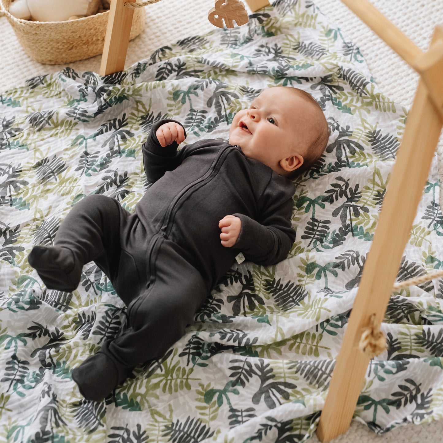 Cotton muslin swaddle - Tropical