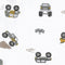 Cotton muslin swaddle - Monster Trucks
