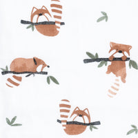 Couverture mousseline de coton - Pandas Roux