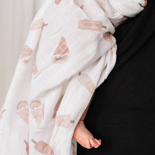 Cotton muslin swaddle - Ice Cream