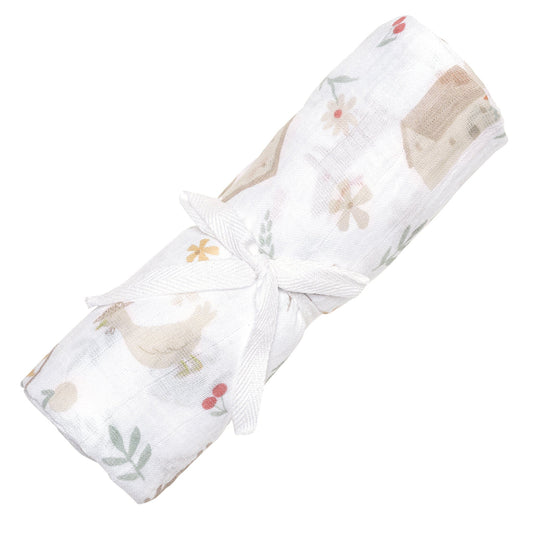 Cotton muslin swaddle - Picnic