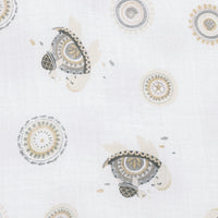 Cotton muslin swaddle - Turtles