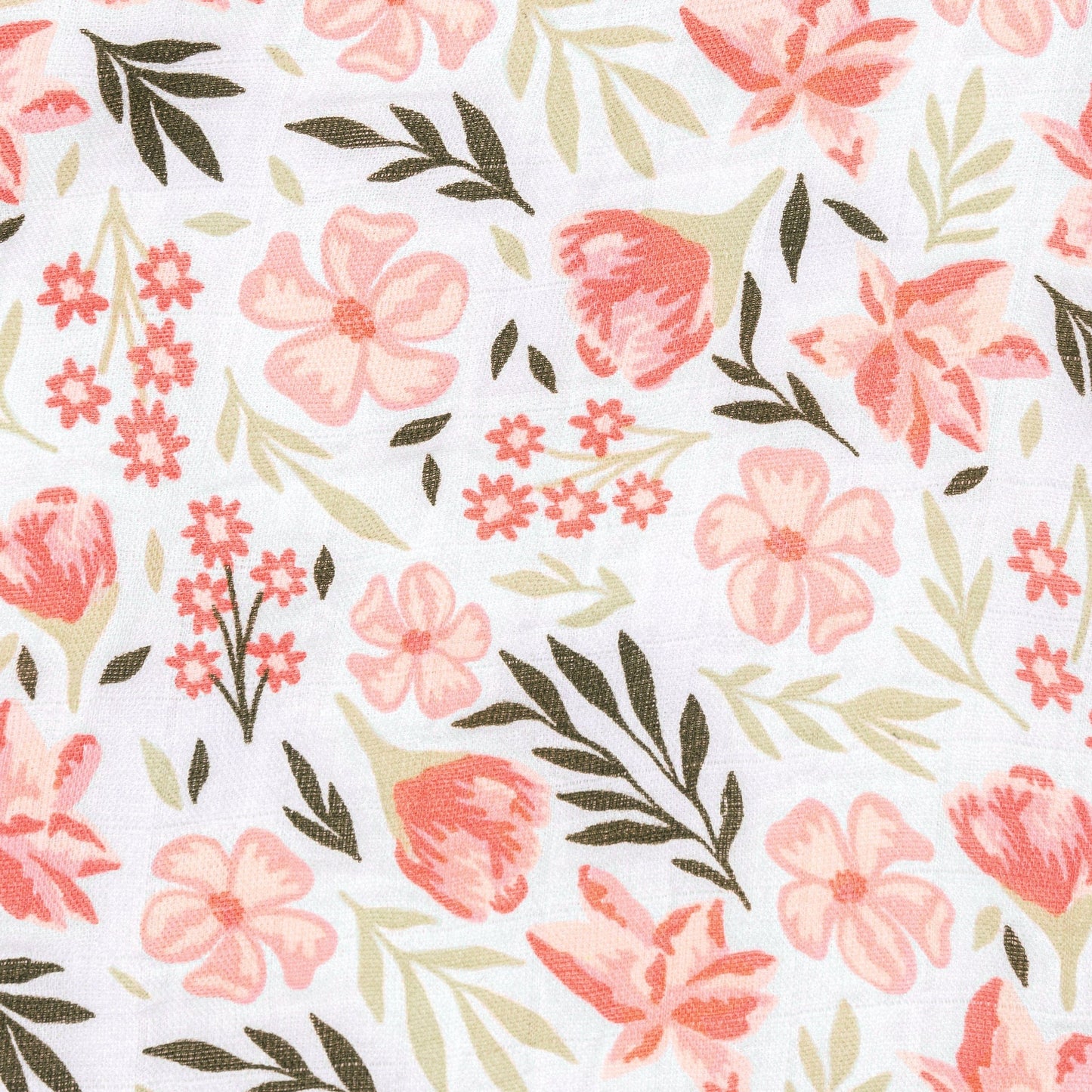 Cotton muslin swaddle - Flowers by Rachel Lyon