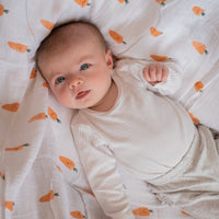 Couverture mousseline de coton - Carottes