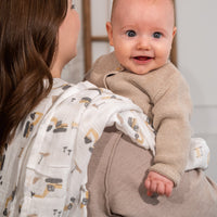 Cotton muslin swaddle - Excavators