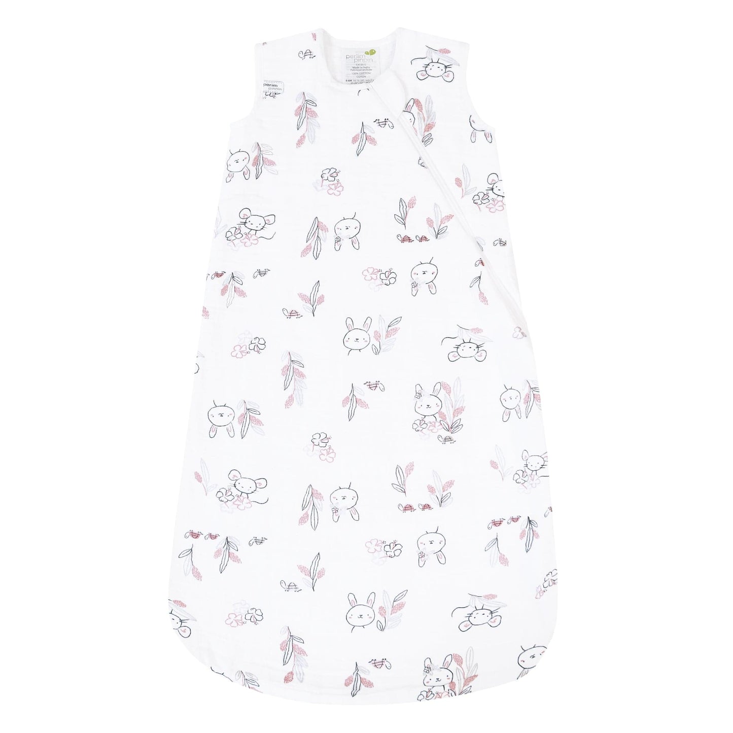 Cotton muslin sleep sack - Bunnies (0.7 tog)