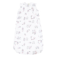 Cotton muslin sleep sack - Bunnies (0.7 tog)