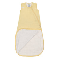 Cotton muslin sleep sack - Lemon (0.7 tog)