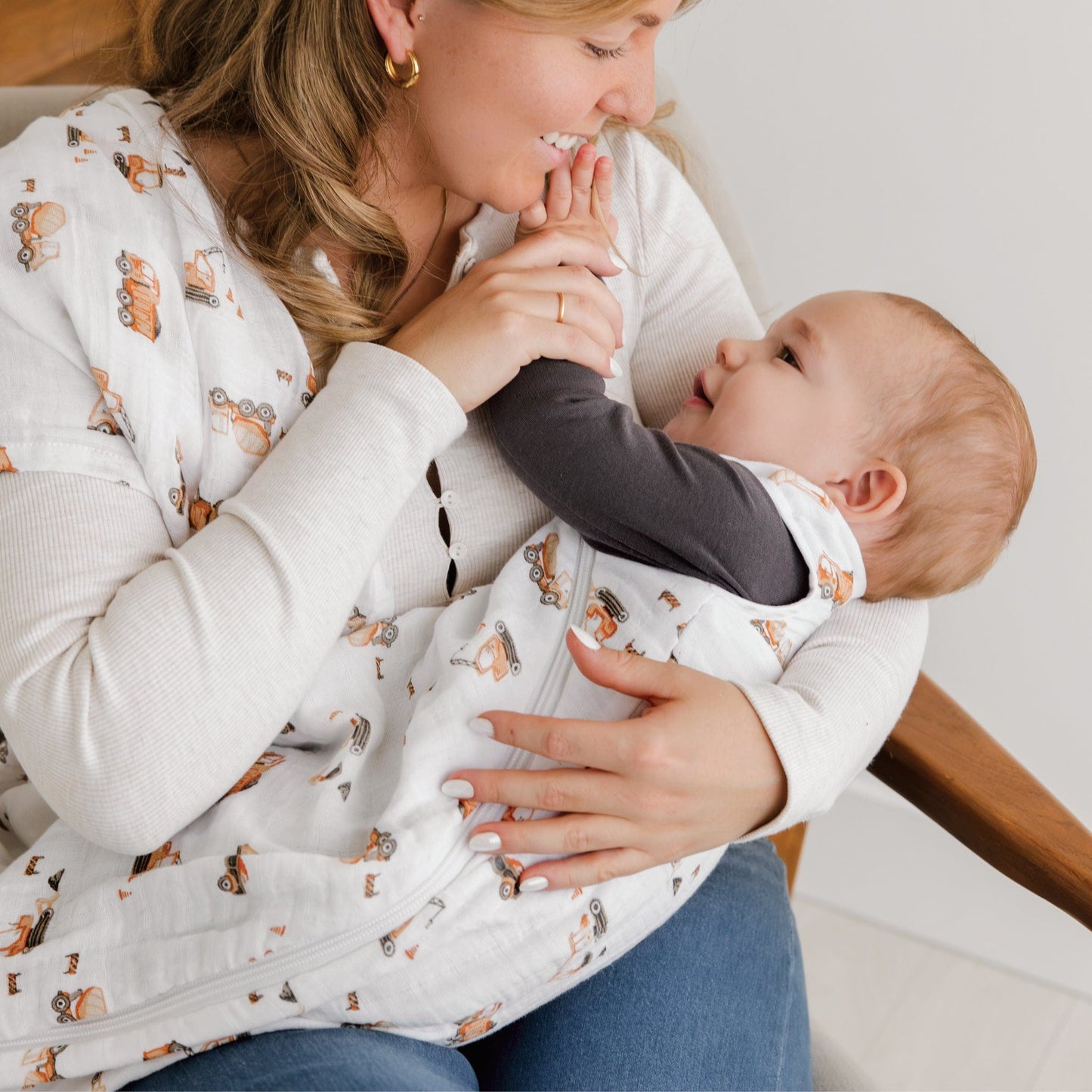 Cotton muslin sleep sack - Construction (0.7 tog)