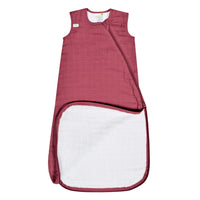 Cotton muslin sleep sack - Raspberry (0.7 tog)