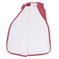 Cotton muslin sleep sack - Raspberry (0.7 tog)