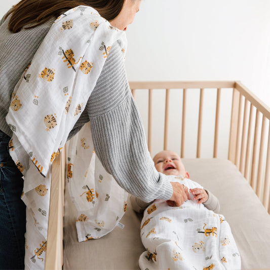 Cotton muslin sleep sack - Jungle (0.7 tog)