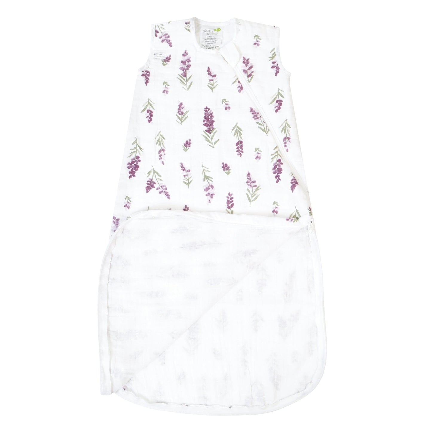 Cotton muslin sleep sack - Lavender (0.7 tog)