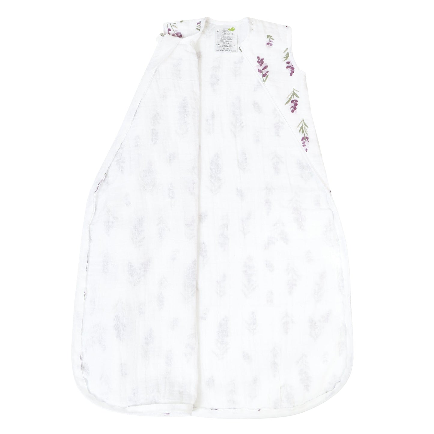 Cotton muslin sleep sack - Lavender (0.7 tog)