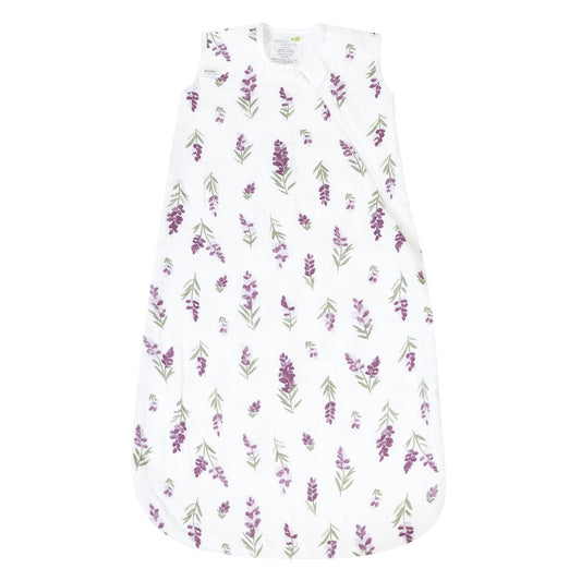 Cotton muslin sleep sack - Lavender (0.7 tog)