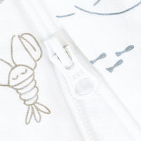 Cotton muslin sleep sack - Sea (0.7 tog)